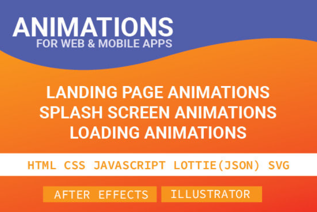 create svg, lottie, html, css and javascript animations