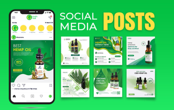 Design 30 social media posts, social media post design services